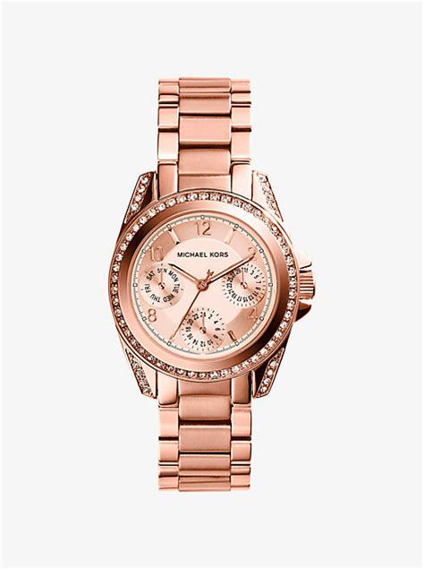 michael kors mini blair gold tone|blair mini rose gold tone.